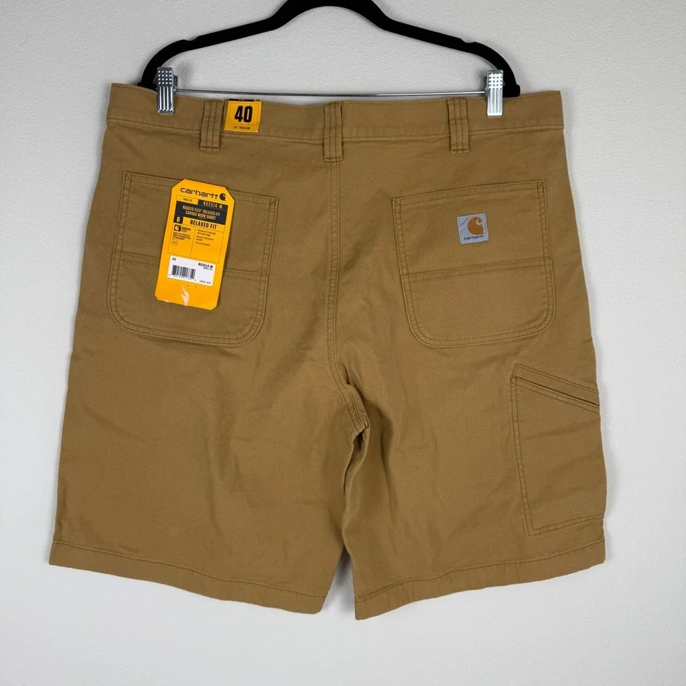 Carhartt Rugged Flex Relaxed Fit‎ Canvas Work Shorts Mens Size 40 BS2514-M NEW